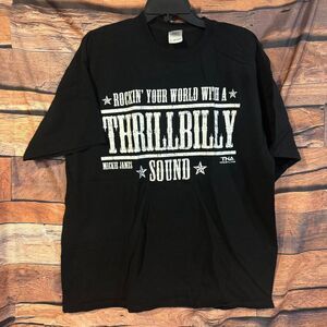 Gildan Thrillbilly Mickie James TNA Wrestling Men's Black XL Cotton T-Shirt